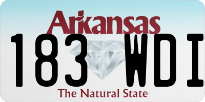 AR license plate 183WDI