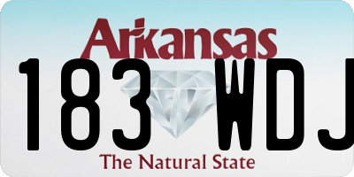 AR license plate 183WDJ