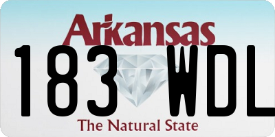 AR license plate 183WDL
