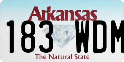 AR license plate 183WDM