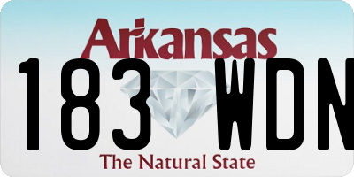 AR license plate 183WDN
