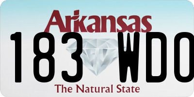 AR license plate 183WDO