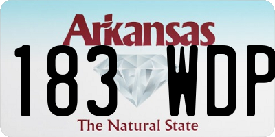AR license plate 183WDP