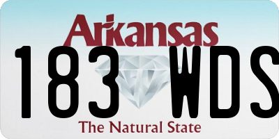 AR license plate 183WDS