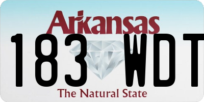 AR license plate 183WDT