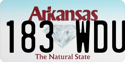 AR license plate 183WDU