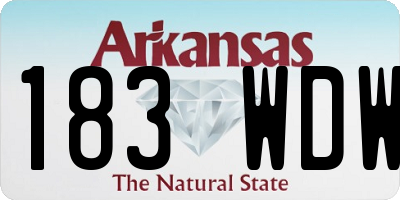 AR license plate 183WDW