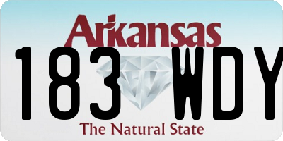 AR license plate 183WDY