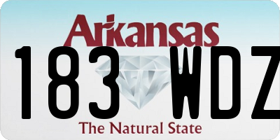 AR license plate 183WDZ