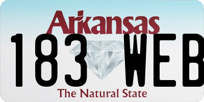AR license plate 183WEB