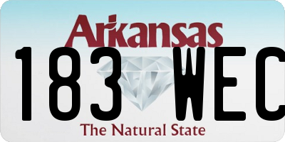AR license plate 183WEC