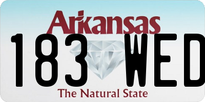 AR license plate 183WED