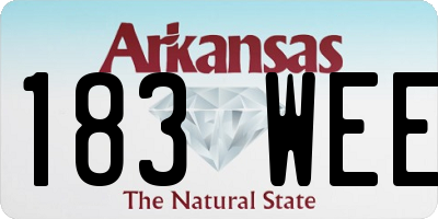 AR license plate 183WEE