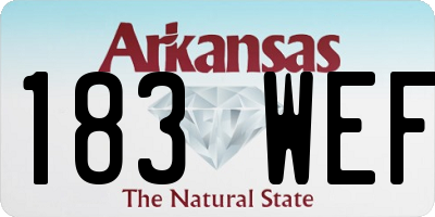 AR license plate 183WEF