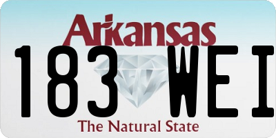 AR license plate 183WEI