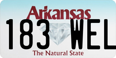 AR license plate 183WEL