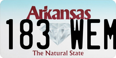 AR license plate 183WEM