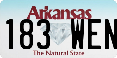 AR license plate 183WEN