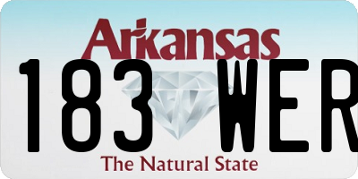 AR license plate 183WER