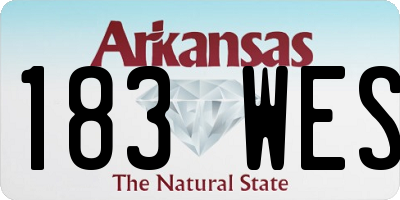 AR license plate 183WES