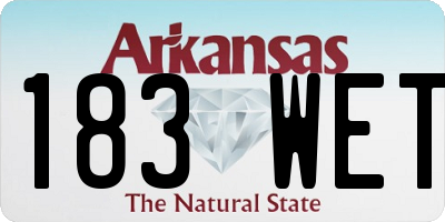 AR license plate 183WET