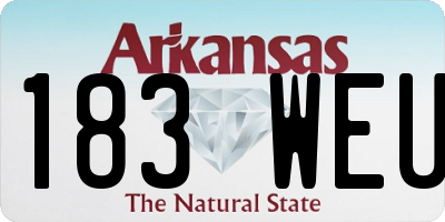 AR license plate 183WEU