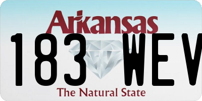 AR license plate 183WEV