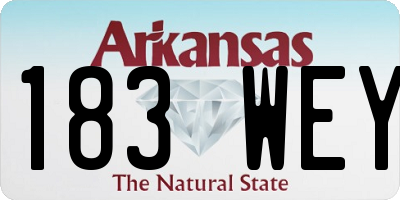 AR license plate 183WEY