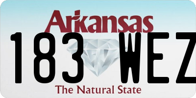 AR license plate 183WEZ