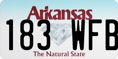 AR license plate 183WFB