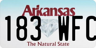 AR license plate 183WFC