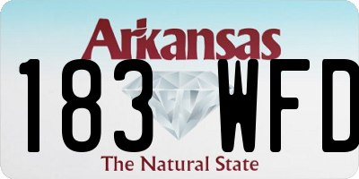 AR license plate 183WFD