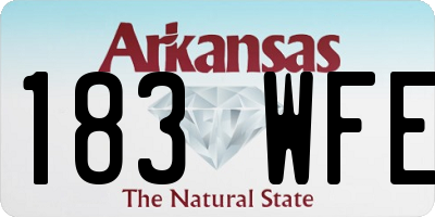 AR license plate 183WFE