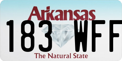 AR license plate 183WFF