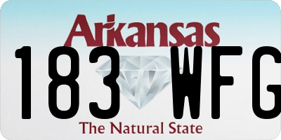 AR license plate 183WFG