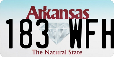 AR license plate 183WFH