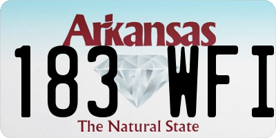 AR license plate 183WFI
