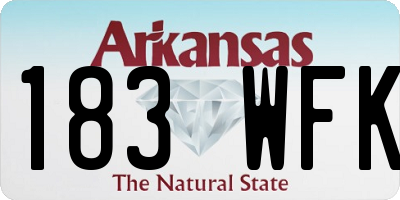 AR license plate 183WFK