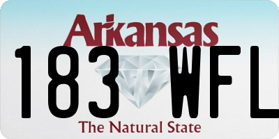 AR license plate 183WFL