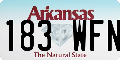 AR license plate 183WFN