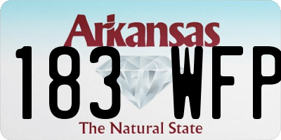 AR license plate 183WFP