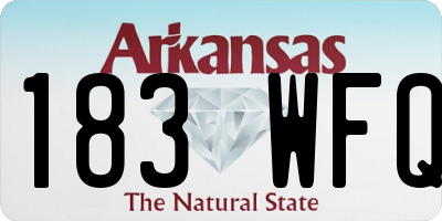 AR license plate 183WFQ