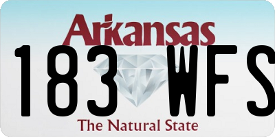 AR license plate 183WFS