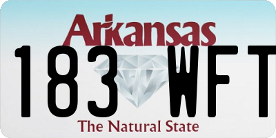 AR license plate 183WFT