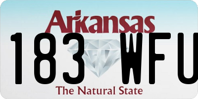 AR license plate 183WFU