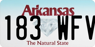 AR license plate 183WFV