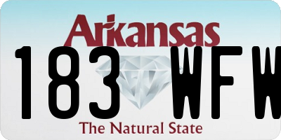 AR license plate 183WFW