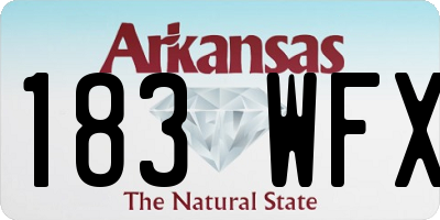 AR license plate 183WFX