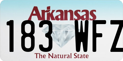 AR license plate 183WFZ
