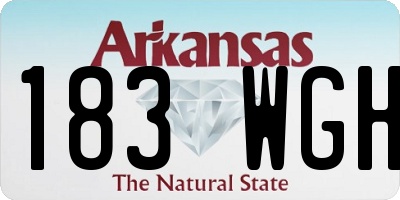 AR license plate 183WGH